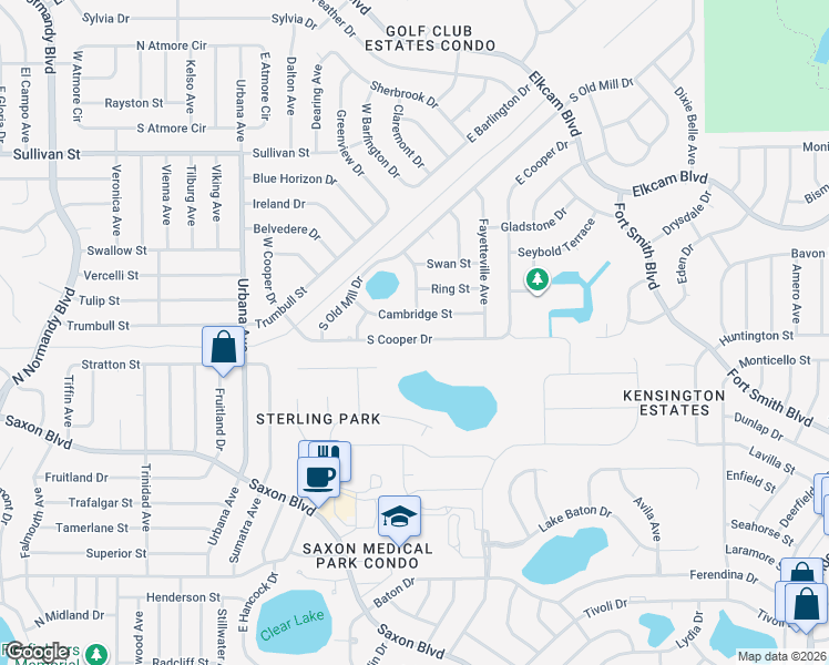 map of restaurants, bars, coffee shops, grocery stores, and more near 1139 South Cooper Drive in Deltona