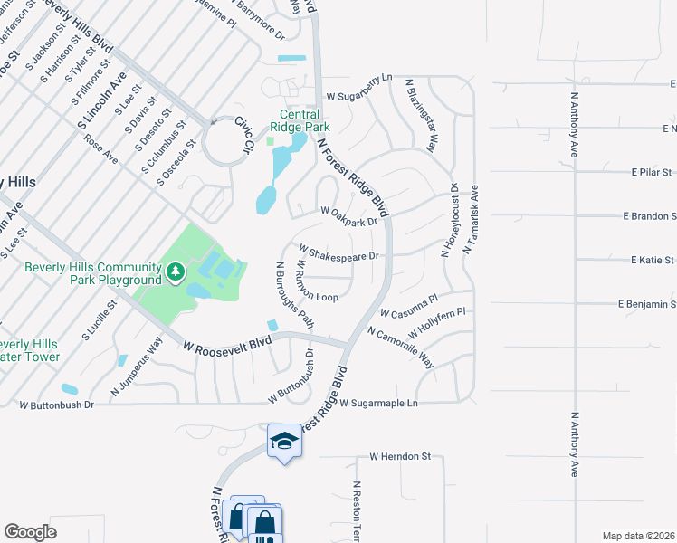 map of restaurants, bars, coffee shops, grocery stores, and more near 392 West Salinger Lane in Beverly Hills