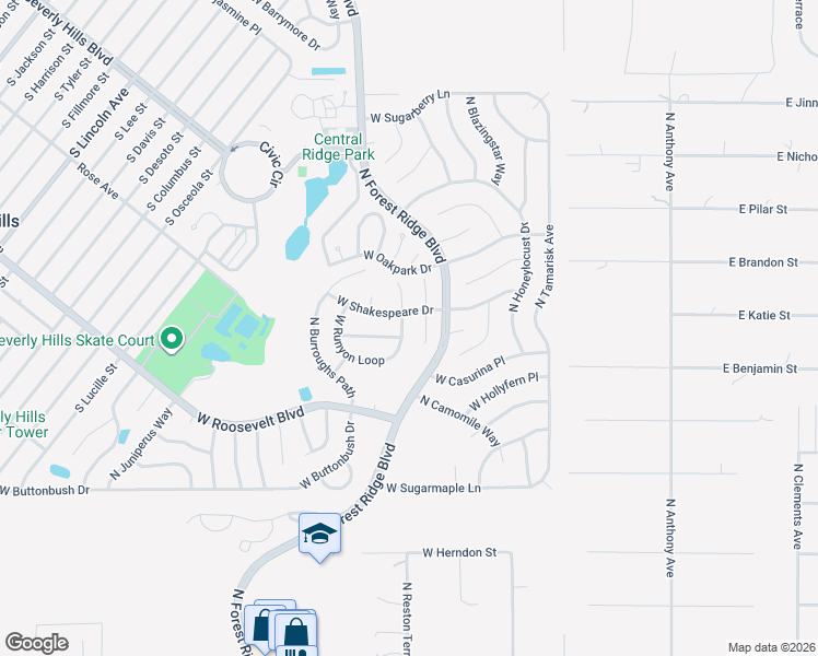 map of restaurants, bars, coffee shops, grocery stores, and more near 392 West Salinger Lane in Beverly Hills