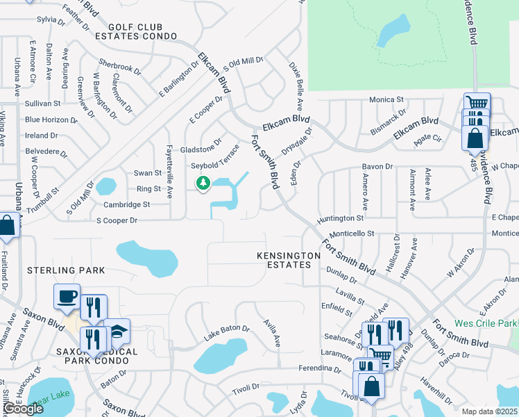 map of restaurants, bars, coffee shops, grocery stores, and more near 1265 Eden Drive in Deltona