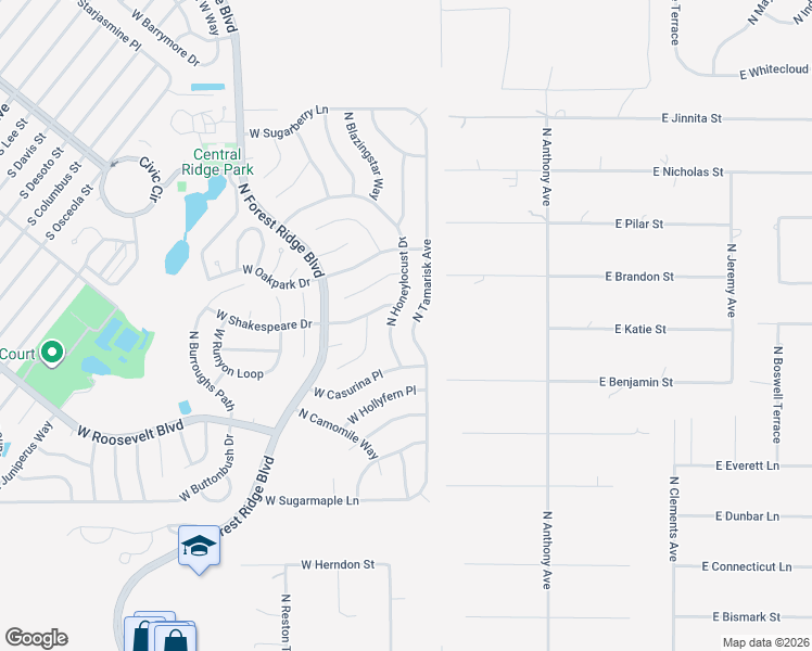 map of restaurants, bars, coffee shops, grocery stores, and more near 3454 North Honeylocust Drive in Beverly Hills