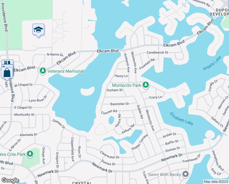 map of restaurants, bars, coffee shops, grocery stores, and more near 2236 Durham Street in Deltona