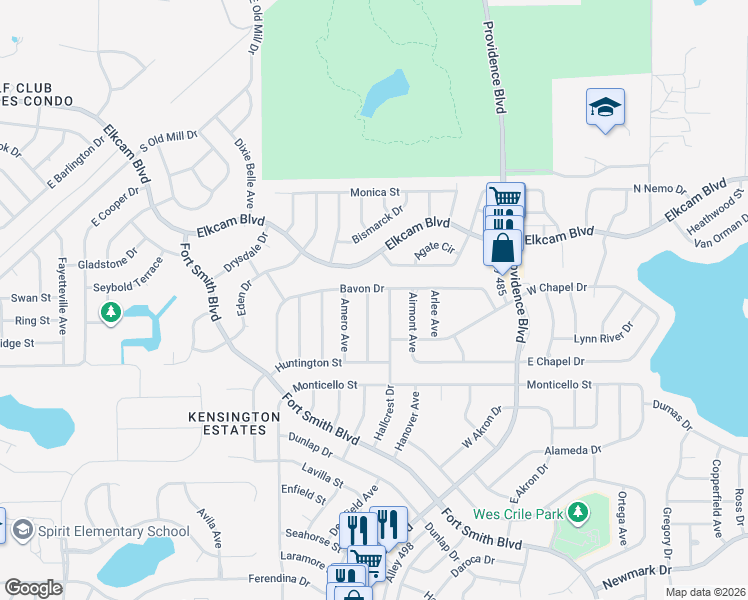 map of restaurants, bars, coffee shops, grocery stores, and more near 1860 Oakgrove Avenue in Deltona