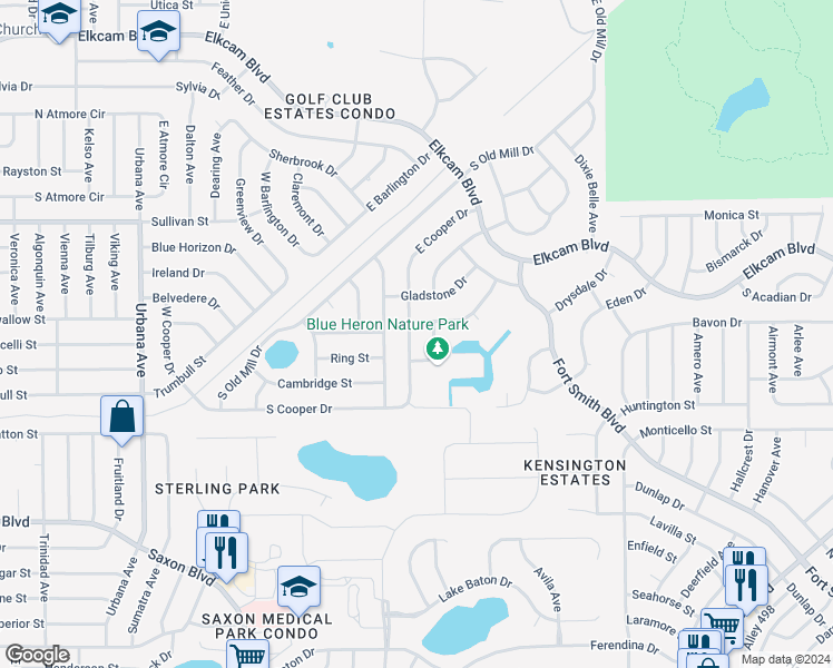 map of restaurants, bars, coffee shops, grocery stores, and more near 1859 East Cooper Drive in Deltona