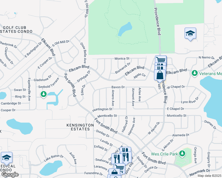 map of restaurants, bars, coffee shops, grocery stores, and more near 1861 Belspring Avenue in Deltona