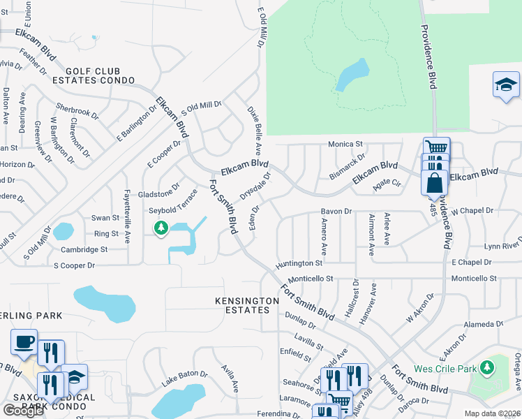 map of restaurants, bars, coffee shops, grocery stores, and more near 1465 Eden Drive in Deltona