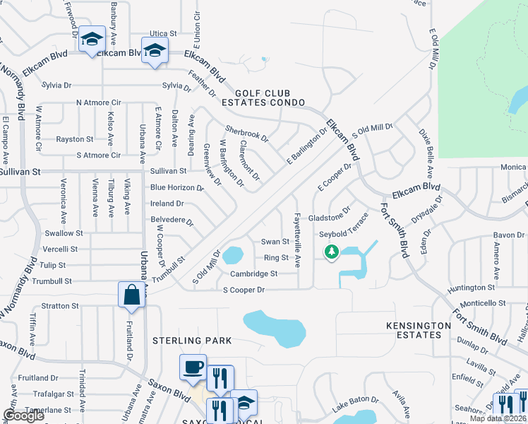 map of restaurants, bars, coffee shops, grocery stores, and more near 1948 South Old Mill Drive in Deltona