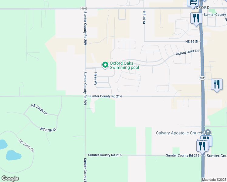 map of restaurants, bars, coffee shops, grocery stores, and more near 11107 Lammer Lane in Oxford