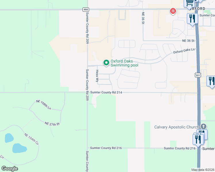 map of restaurants, bars, coffee shops, grocery stores, and more near 11107 Lammer Lane in Oxford
