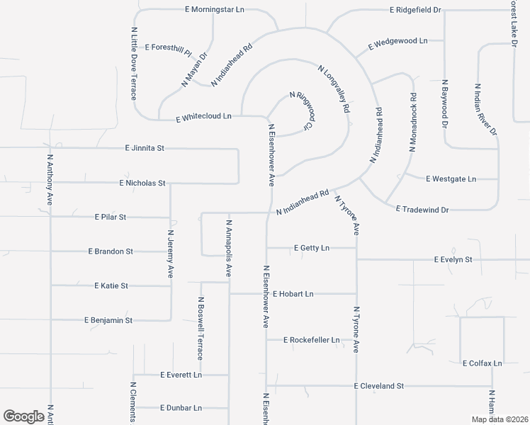 map of restaurants, bars, coffee shops, grocery stores, and more near 3968 North Indianhead Road in Hernando