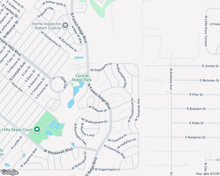 map of restaurants, bars, coffee shops, grocery stores, and more near 3739 North Honeylocust Drive in Beverly Hills