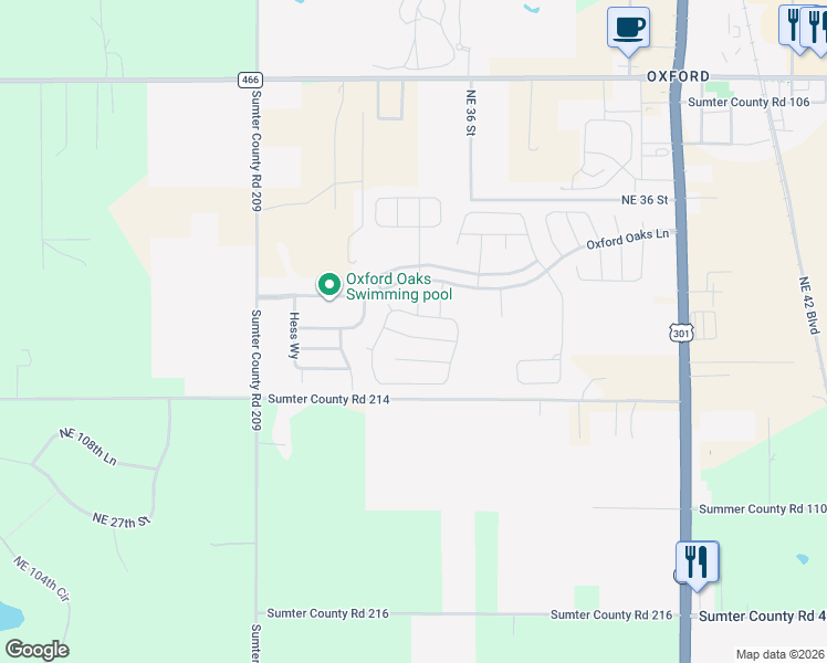 map of restaurants, bars, coffee shops, grocery stores, and more near 3332 Rohan Road in Oxford