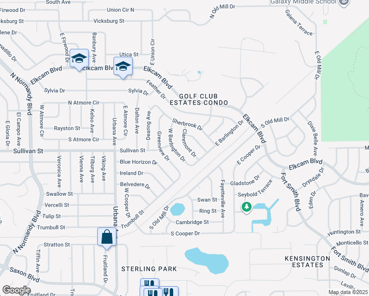 map of restaurants, bars, coffee shops, grocery stores, and more near 2042 Claremont Drive in Deltona