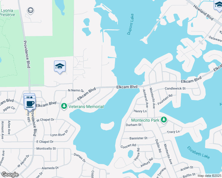 map of restaurants, bars, coffee shops, grocery stores, and more near 2162 Van Orman Drive in Deltona