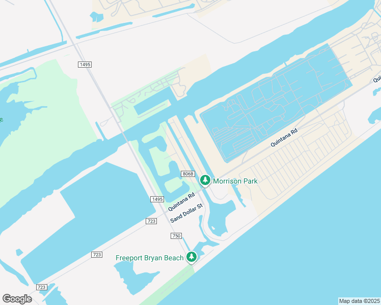 map of restaurants, bars, coffee shops, grocery stores, and more near 2546 Deep Sea Drive in Freeport