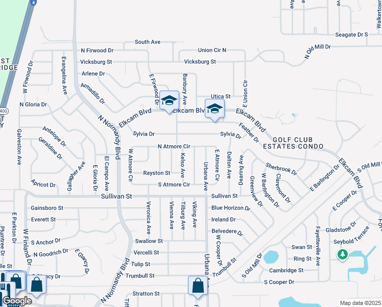 map of restaurants, bars, coffee shops, grocery stores, and more near 2102 Kingswood Avenue in Deltona