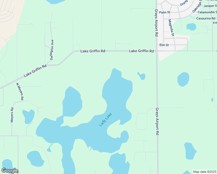 map of restaurants, bars, coffee shops, grocery stores, and more near 3718 Lake Griffin Road in Lady Lake