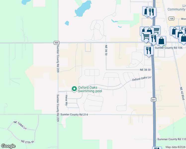 map of restaurants, bars, coffee shops, grocery stores, and more near 11383 Soutar Ave in Oxford
