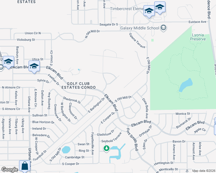 map of restaurants, bars, coffee shops, grocery stores, and more near 2123 Shadow Ridge Drive in Deltona