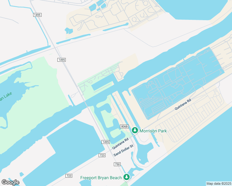 map of restaurants, bars, coffee shops, grocery stores, and more near 2501 Deep Sea Drive in Freeport
