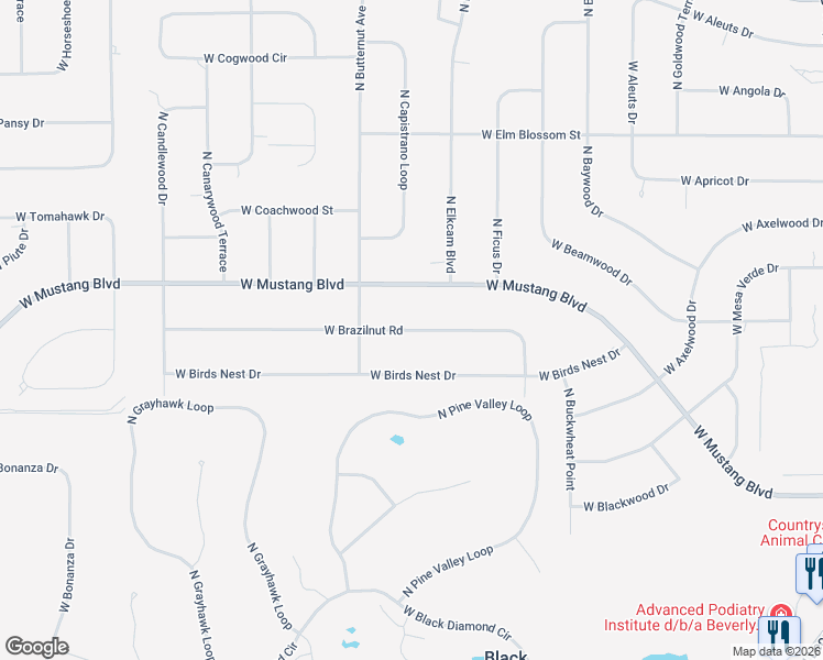 map of restaurants, bars, coffee shops, grocery stores, and more near 3327 West Brazilnut Road in Beverly Hills