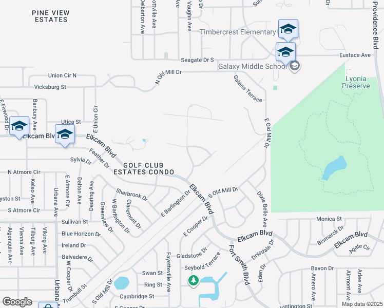 map of restaurants, bars, coffee shops, grocery stores, and more near 2147 Shadow Ridge Drive in Deltona