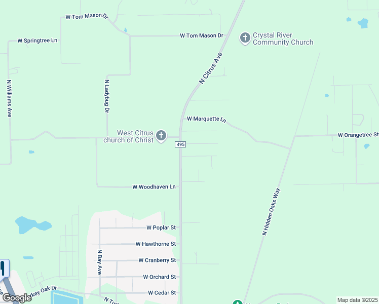 map of restaurants, bars, coffee shops, grocery stores, and more near 9469 West Wisconsin Court in Crystal River
