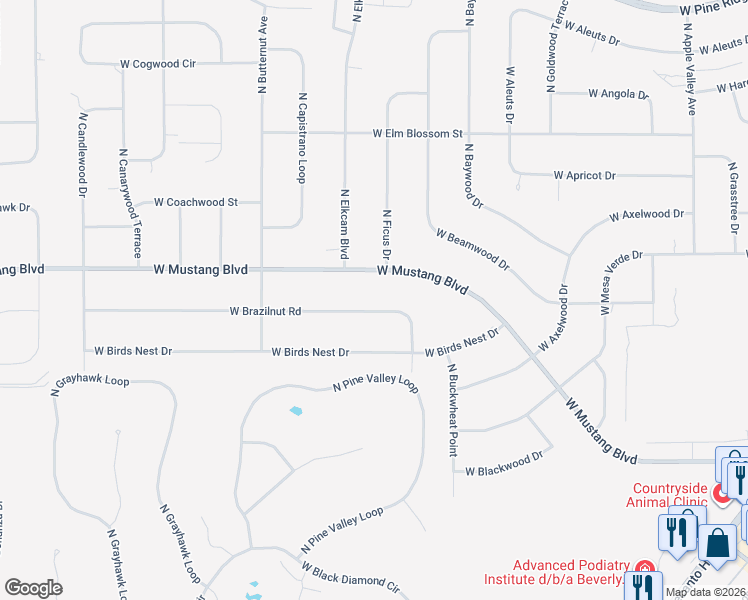 map of restaurants, bars, coffee shops, grocery stores, and more near 3119 West Brazilnut Road in Beverly Hills