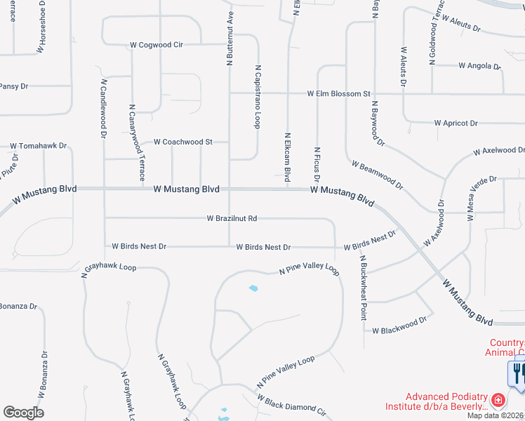 map of restaurants, bars, coffee shops, grocery stores, and more near 3327 West Brazilnut Road in Beverly Hills