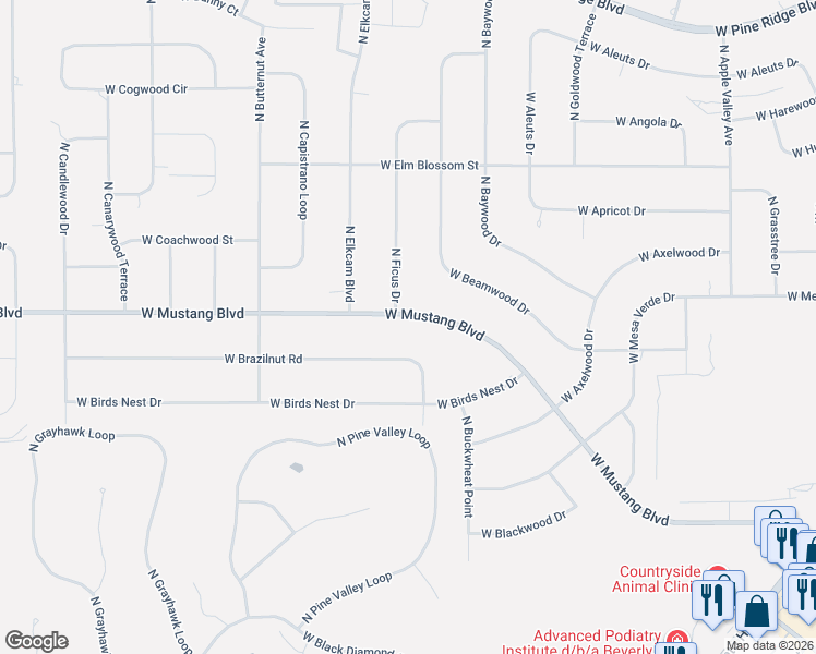 map of restaurants, bars, coffee shops, grocery stores, and more near 3119 West Brazilnut Road in Beverly Hills