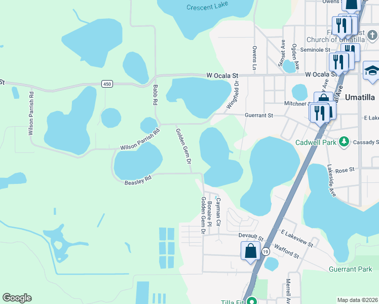 map of restaurants, bars, coffee shops, grocery stores, and more near in Umatilla