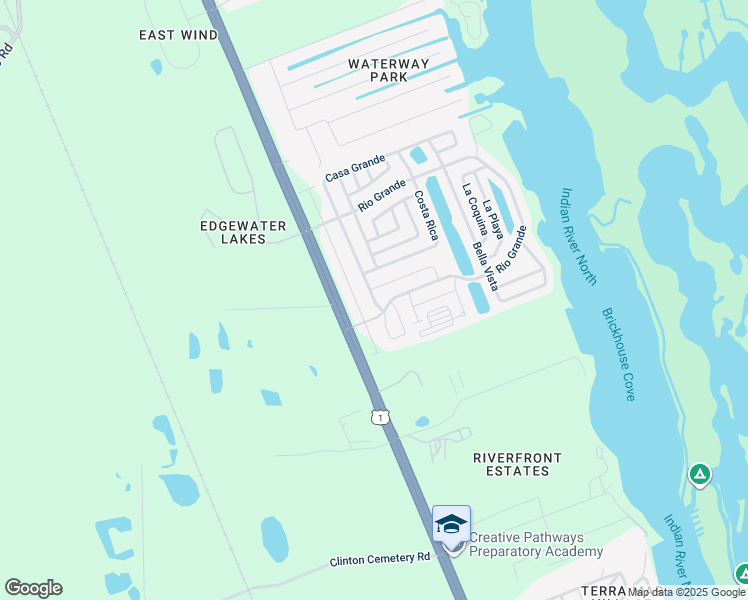 map of restaurants, bars, coffee shops, grocery stores, and more near 503 Casa Grande in Edgewater