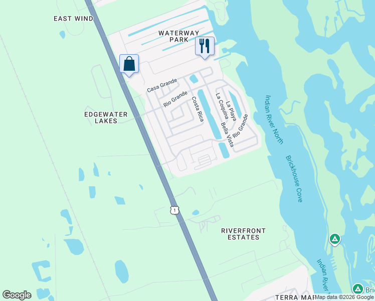 map of restaurants, bars, coffee shops, grocery stores, and more near 110 El Domingo in Edgewater