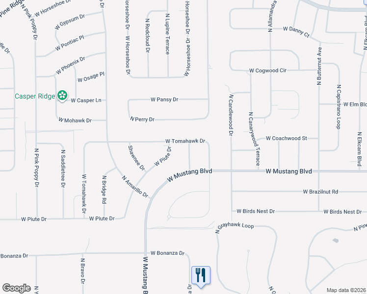 map of restaurants, bars, coffee shops, grocery stores, and more near 4430 North Wigwam Terrace in Beverly Hills