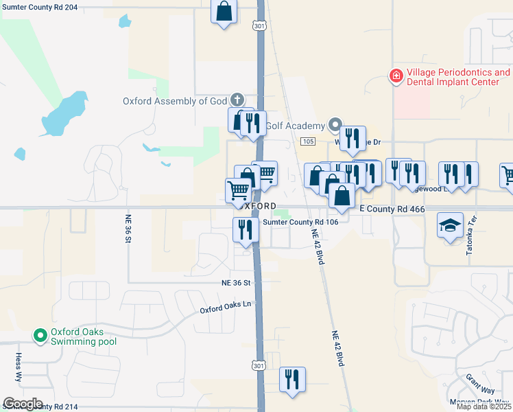 map of restaurants, bars, coffee shops, grocery stores, and more near in Wildwood