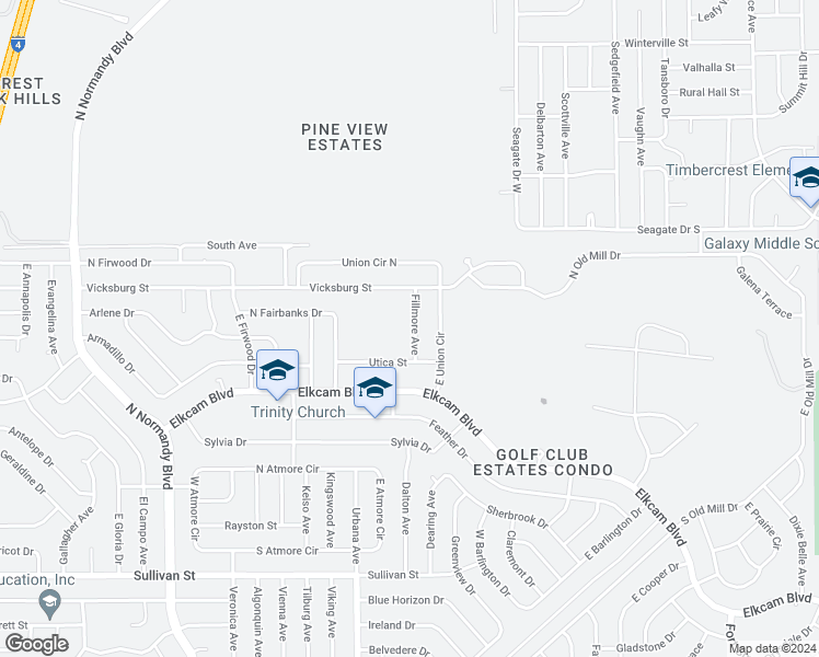 map of restaurants, bars, coffee shops, grocery stores, and more near 2234 Fillmore Avenue in Deltona