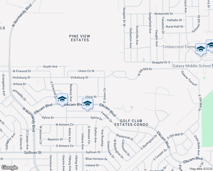 map of restaurants, bars, coffee shops, grocery stores, and more near 2273 East Union Circle in Deltona
