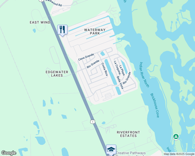 map of restaurants, bars, coffee shops, grocery stores, and more near 158 La Gardinia in Edgewater