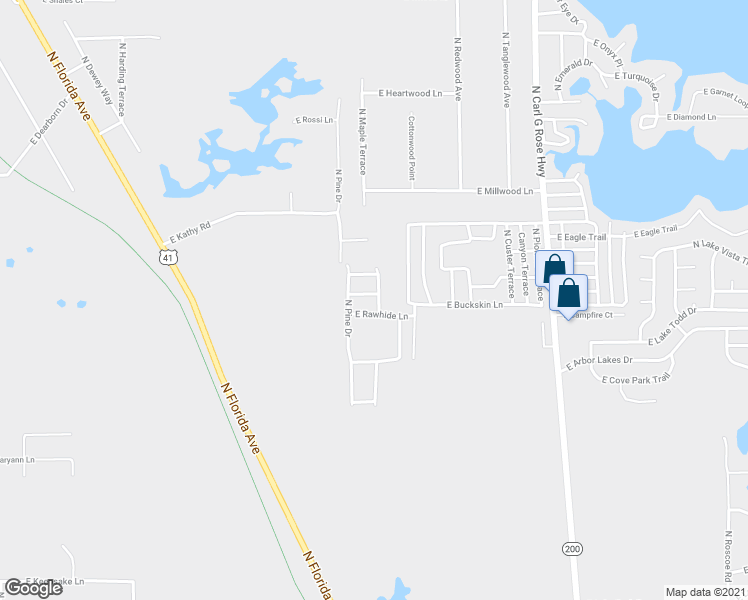 map of restaurants, bars, coffee shops, grocery stores, and more near 4480 Dogie Terrace in Hernando