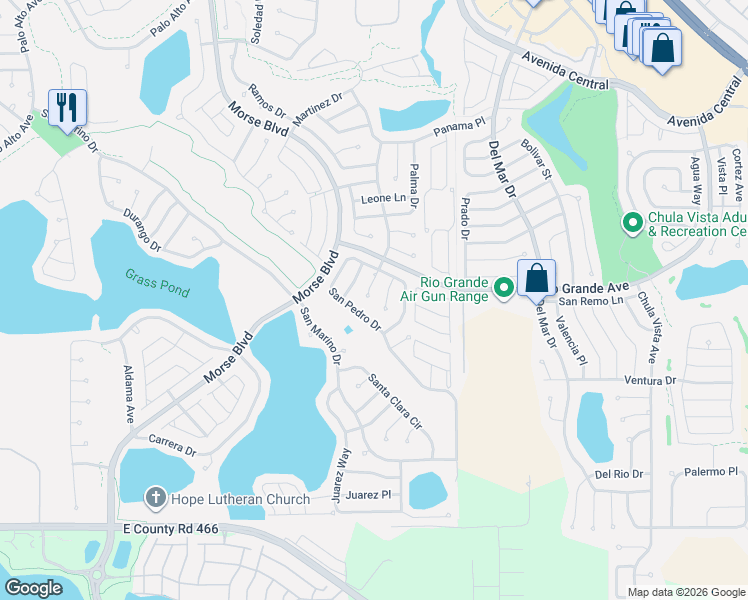 map of restaurants, bars, coffee shops, grocery stores, and more near 614 Catalina Court in Lady Lake