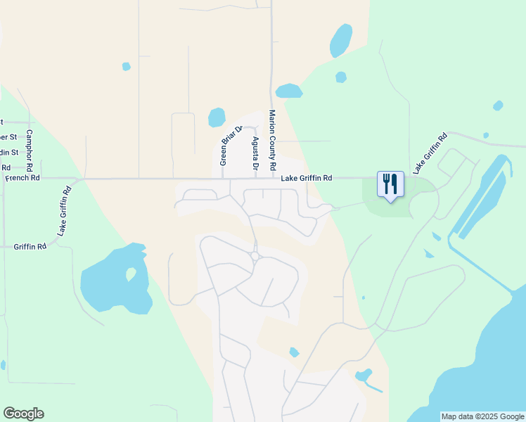 map of restaurants, bars, coffee shops, grocery stores, and more near 5548 Grove Manor in Lady Lake