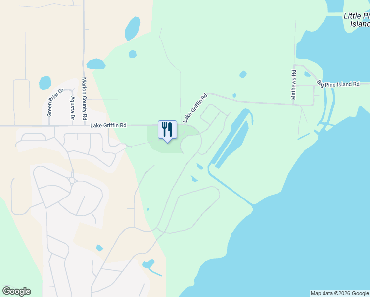 map of restaurants, bars, coffee shops, grocery stores, and more near 6030 Topsail Road in Lady Lake