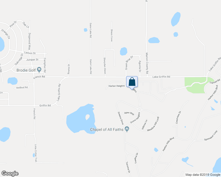 map of restaurants, bars, coffee shops, grocery stores, and more near 39811 Grove Heights in Lady Lake