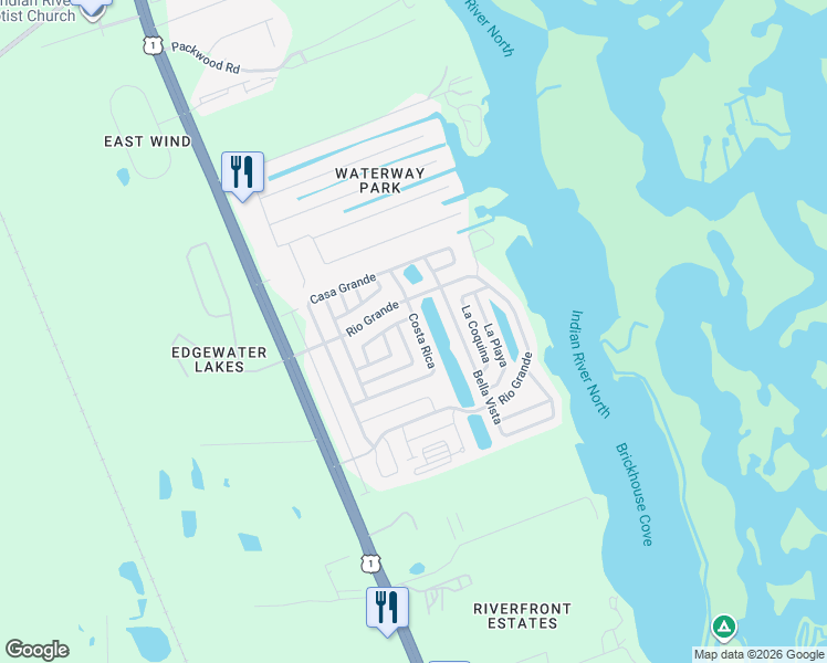 map of restaurants, bars, coffee shops, grocery stores, and more near 290 Costa Rica in Edgewater