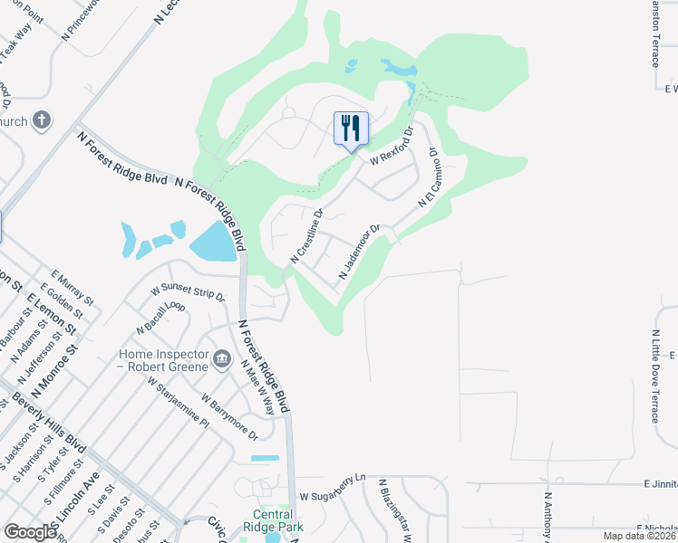 map of restaurants, bars, coffee shops, grocery stores, and more near 4532 North Jademoor Drive in Beverly Hills