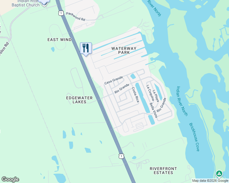 map of restaurants, bars, coffee shops, grocery stores, and more near 365-373 Los Indios in Edgewater