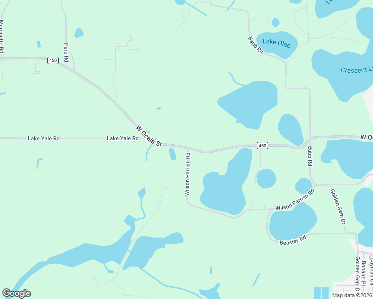 map of restaurants, bars, coffee shops, grocery stores, and more near 15841 County Road 450 in Umatilla