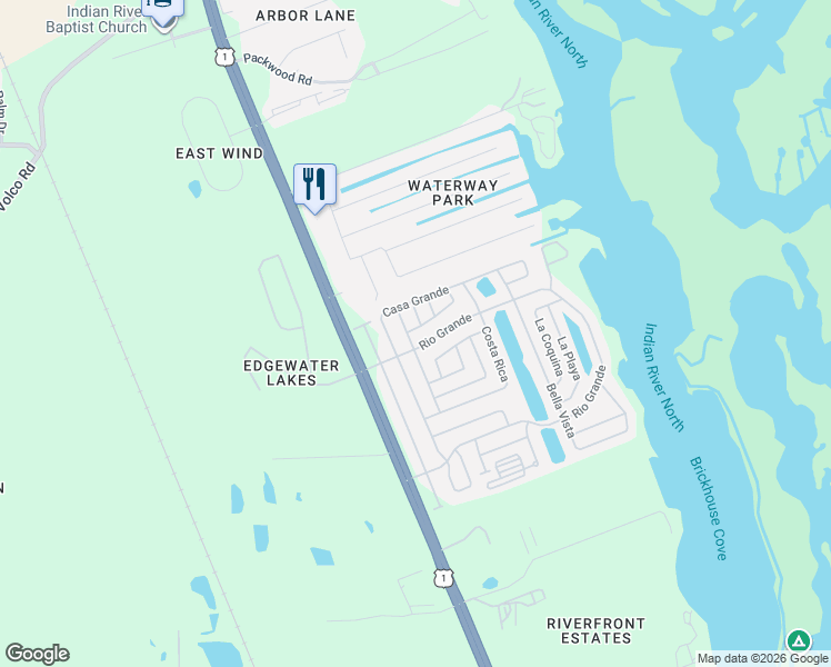 map of restaurants, bars, coffee shops, grocery stores, and more near 365-373 Los Indios in Edgewater