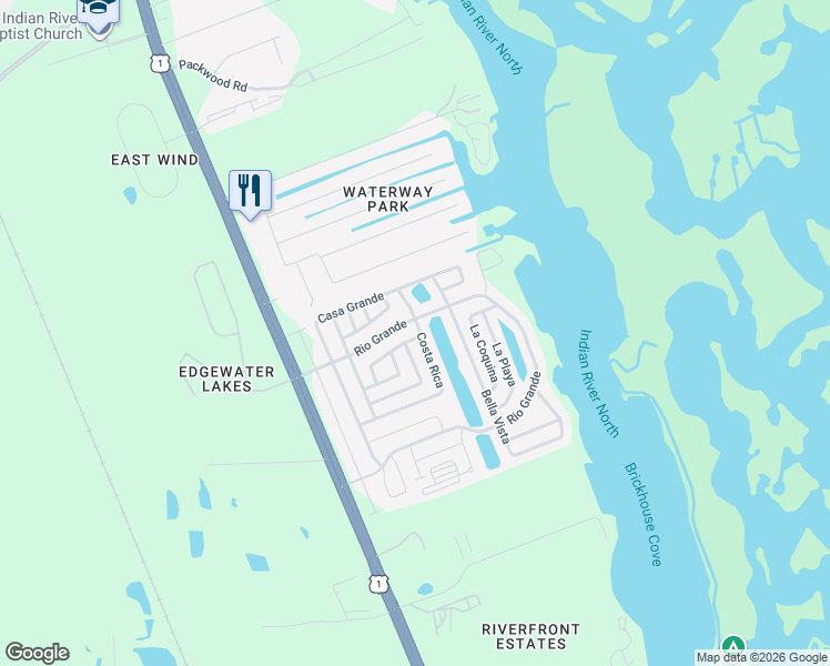 map of restaurants, bars, coffee shops, grocery stores, and more near 290 Costa Rica in Edgewater