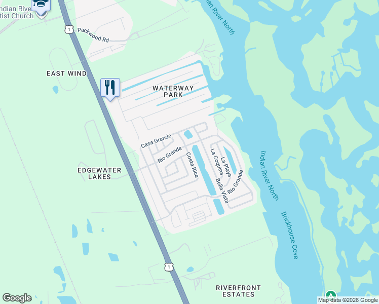map of restaurants, bars, coffee shops, grocery stores, and more near 290 Costa Rica in Edgewater